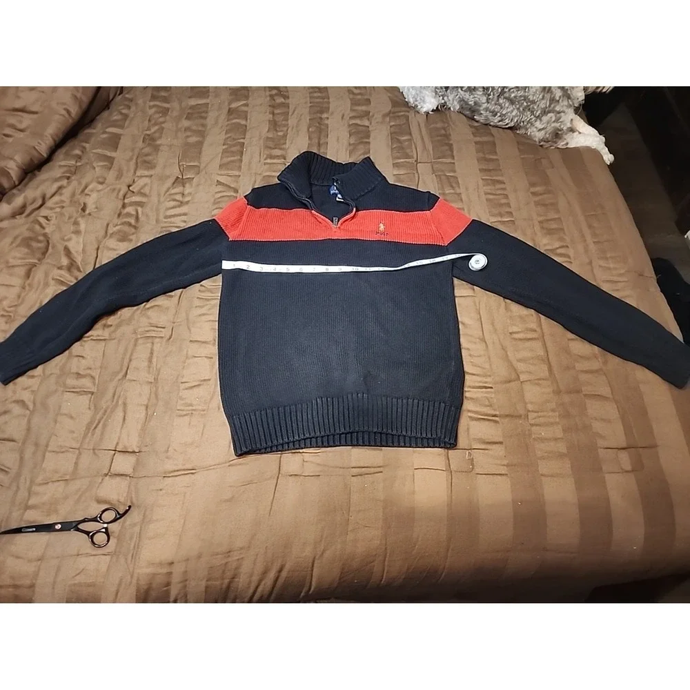 POLO RALPH LAUREN HALF ZIP SWEATER SIZE(XL18-20) +‎ FREE SHIPPING